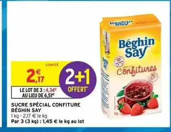 Intermarché Hyper Sucre Spécial Confiture Béghin Say offre