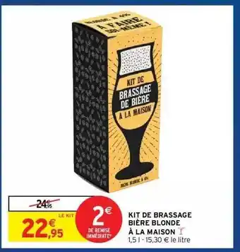 Intermarché Hyper Kit De Brassage Bière Blonde à La Maison offre