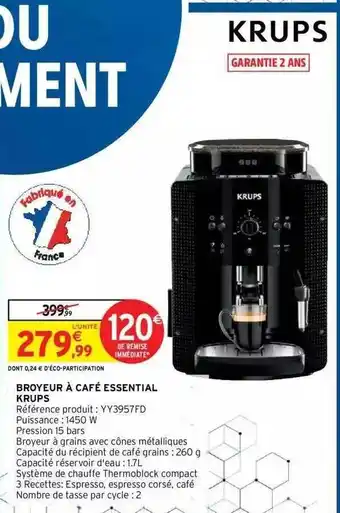 Intermarché Hyper Broyeur à Café Essential Krups offre