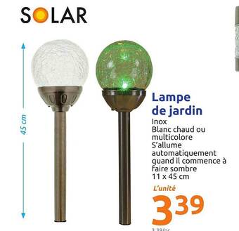 Action Lampe De Jardin Solar offre