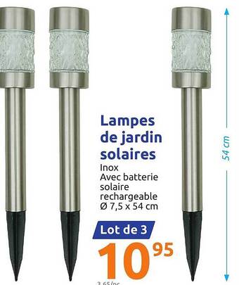 Action Lampes De Jardin Solaires offre