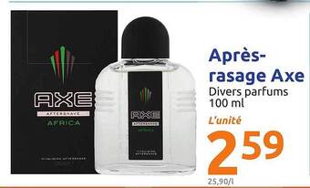 Action Après-rasage Axe offre
