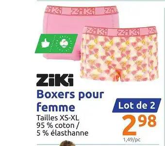 Action Boxers Pour Femme Ziki offre