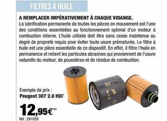Autobacs Filtres à Huile offre