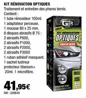 Autobacs Kit Rénovation Optiques offre