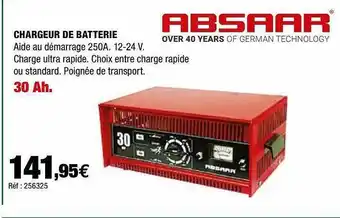 Autobacs Chargeur De Batterie Absaar offre