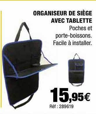 Autobacs Organiseur De Siège Avec Tablette offre
