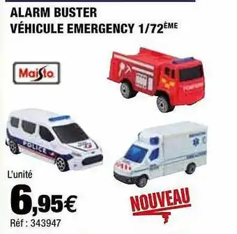 Autobacs Alarm Buster Véhicule Emergency 1-72ème Maisto offre