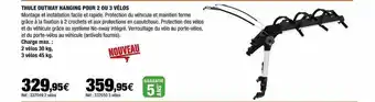 Autobacs Thule Outway Hanging Pour 2 Ou 3 Vélos offre