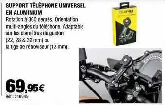 Autobacs Support Téléphone Universel En Aluminium offre