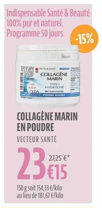 La Vie Claire Collagène Marin En Poudre Vecteur Santé offre