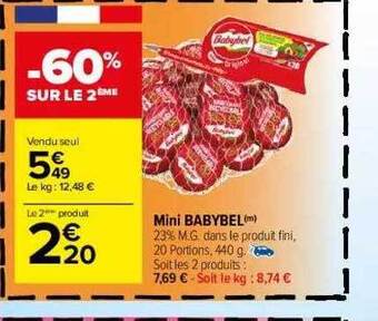 Carrefour Mini Babybel offre