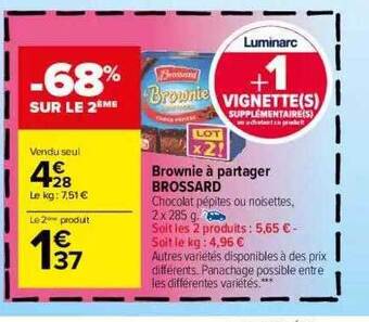 Carrefour Brownie à Partager Brossard offre