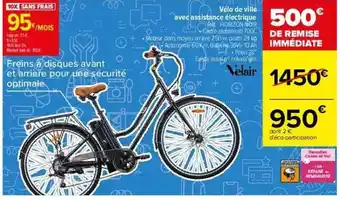 Carrefour Vélo De Ville Avec Assistance électrique Velair offre