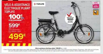 Carrefour Vélo à Assistance électrique Pliant Toplife offre