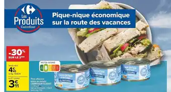 Carrefour Thon Albacore Entier Au Naturel Carrefour Classic' offre