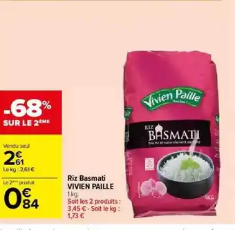 Riz Basmati Vivien Paille