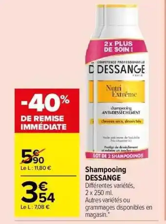 Carrefour Market Shampooing Dessange offre