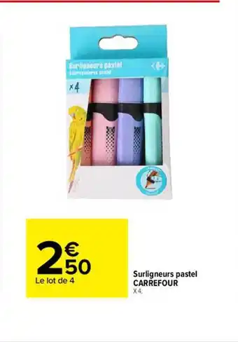 Surligneurs Pastel Carrefour