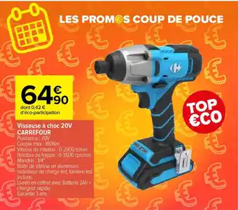 Carrefour Visseuse à Choc 20v Carrefour offre