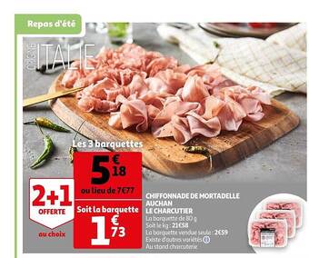 Auchan Chiffonnade De Mortadelle Auchan Le Charcutier offre