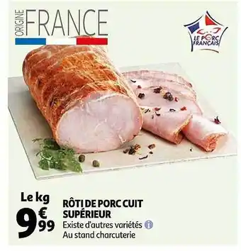 Auchan Rôti De Porc Cuite Supérieur offre