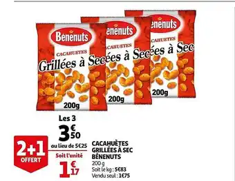 Auchan Cacahuètes Grillées à Sec Bénenuts offre
