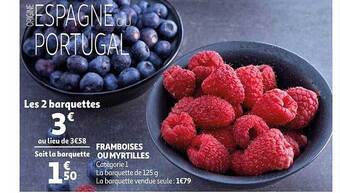 Auchan Framboises Ou Myrtilles offre