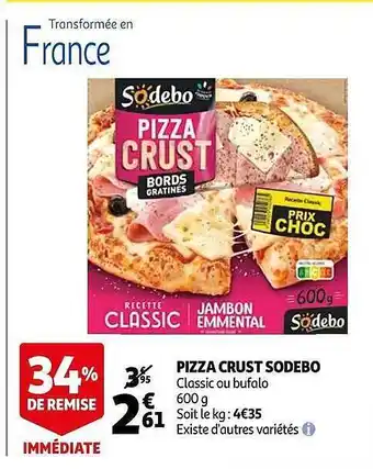 Auchan Pizza Crust Sodebo offre