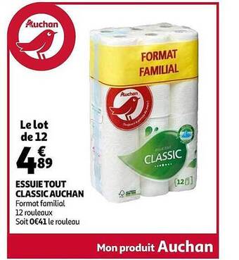 Auchan Essuie Tout Classic Auchan offre
