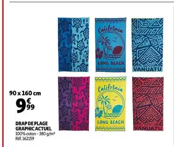 Auchan Drap De Plage Graphic Actuel offre