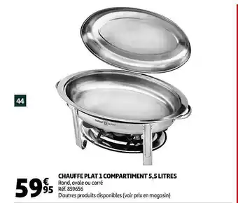 Auchan Chauffe Plat 1 Compartiment 5,5 Litres offre