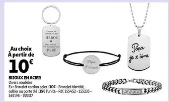 Auchan Bijoux En Acier offre