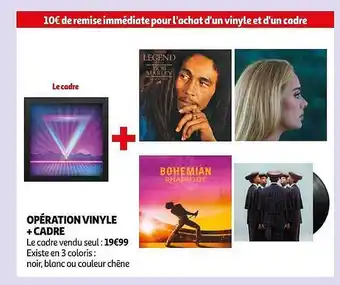 Auchan Opération Vinyle + Cadre offre