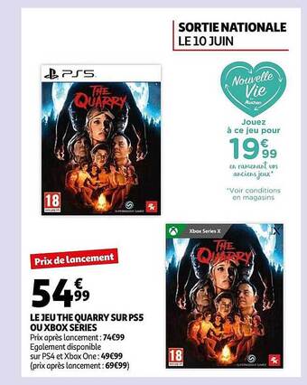 Auchan Le Jeu The Quarry Sur Ps5 Ou Xbox Séries offre
