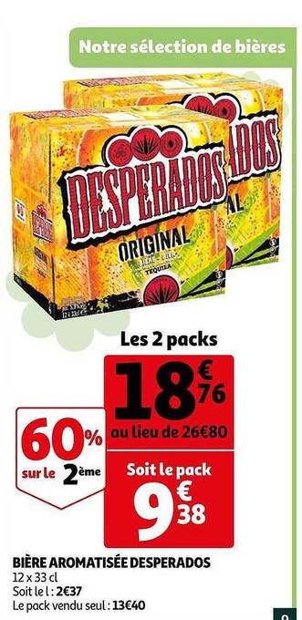 Auchan Bière Aromatisée Desperados offre