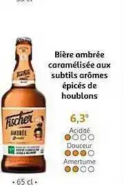 Auchan Fischer Bière Ambrée Caramélisée Aux Subtils Arômes épicés De Houblons offre