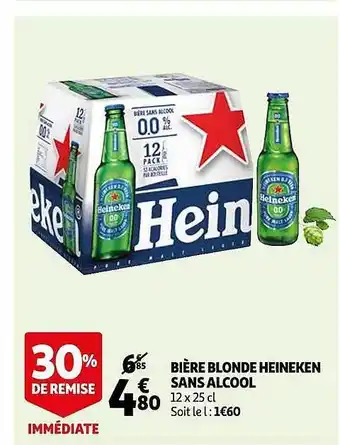 Auchan Bière Blonde Heineken Sans Alcool offre