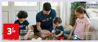 Auchan Tee-shirt Homme Inextenso, Tee-shirt Bébé Ou Enfant Inextenso offre