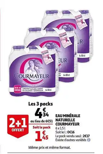 Auchan Eau Minérale Naturelle Courmayeur offre