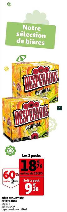 Auchan Bière Aromatisée Desperados offre