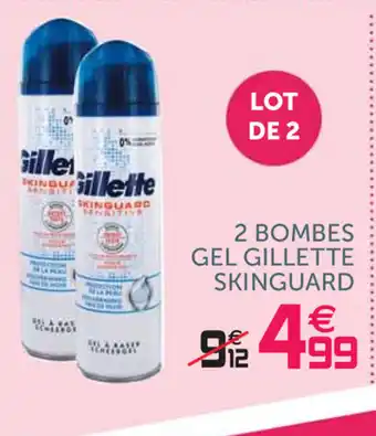 Gifi 2 Bombes Gel Gillette Skinguard offre