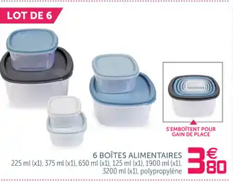 Gifi 6 Boîtes Alimentaries offre