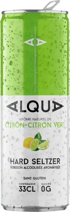 Géant Casino Boisson alcoolisée aromatisée Citron - Citron Vert Hard Seltzer 5% vol. offre