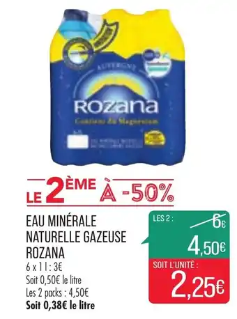 Match Eau minérale naturelle gazeuse rozana offre