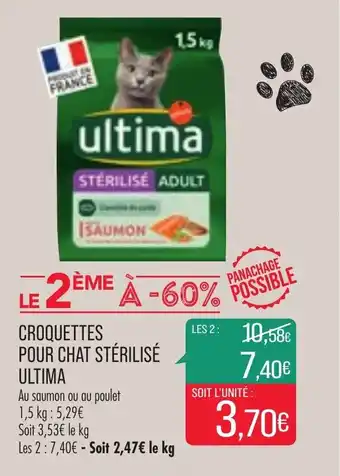 Match Croquettes pour chat stérilisé ultima offre