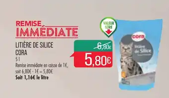 Match Litière de silice cora offre