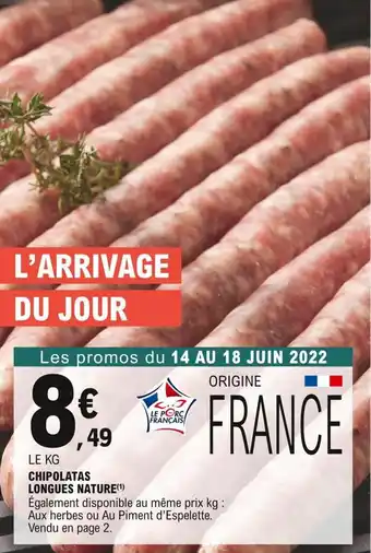 E.Leclerc Chipolatas longues nature offre