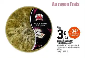E.Leclerc "LA MONEGASQUE" anchois marinés offre
