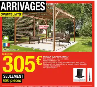 Brico Dépôt Pergola Bois  offre